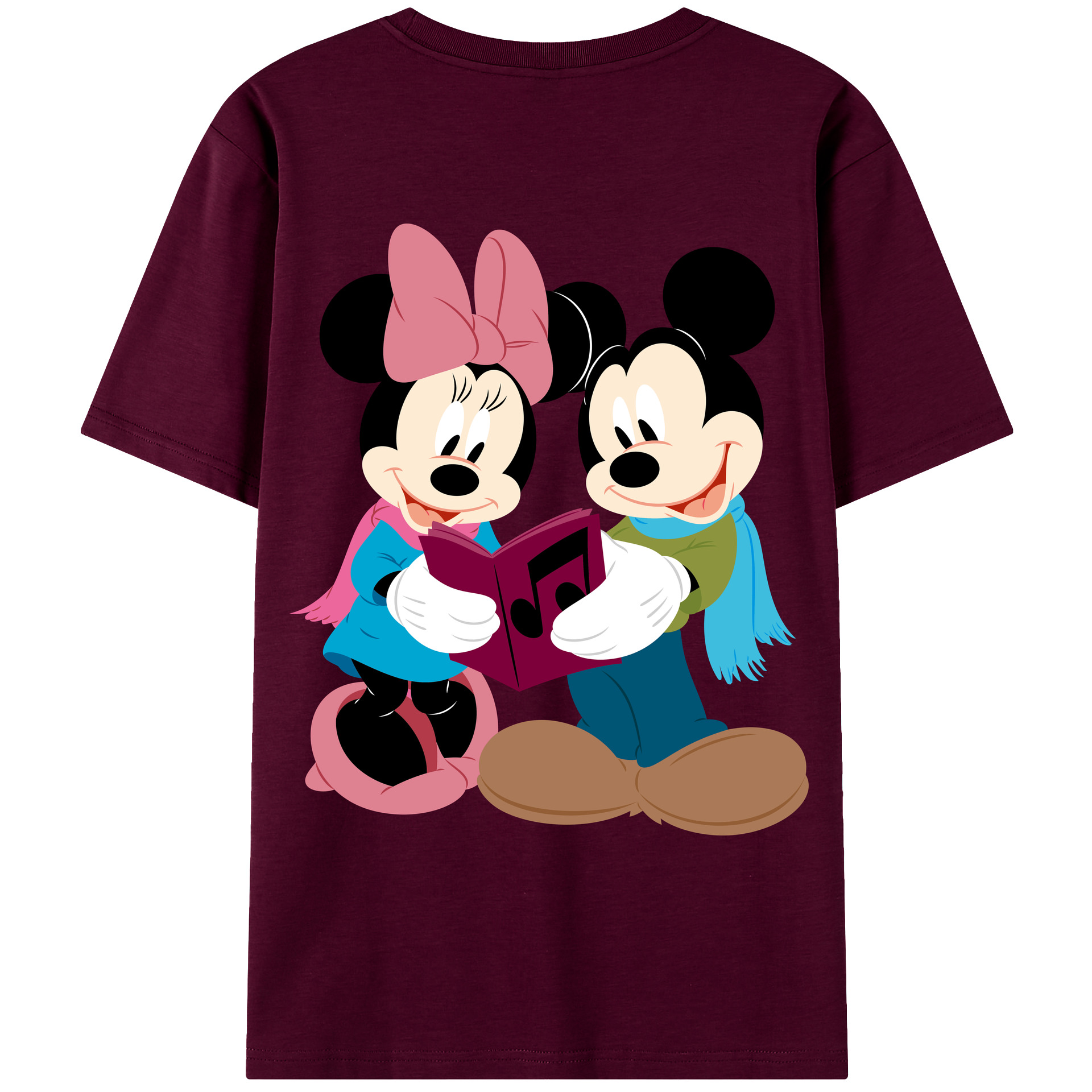 （画像用） ミッキーマウス Mickey Mouse レディース半袖Tシャツ(バックプリント)